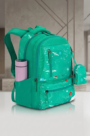 Espiral Galaxy Backpack Bag with Pouch | Waterproof Multi Pockets