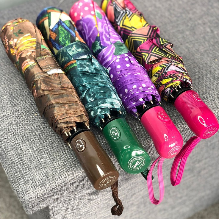 Lightweight Foldable Ethnic Print Umbrella