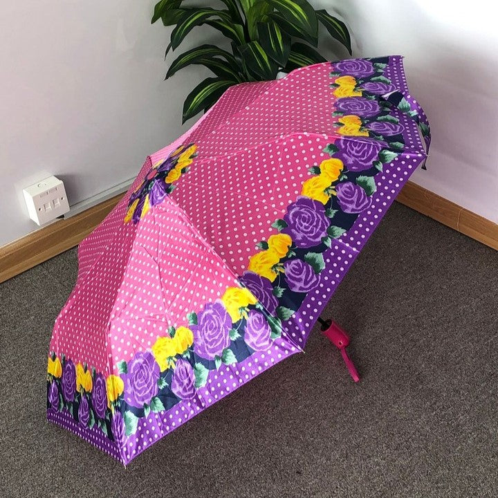 Lightweight Foldable Ethnic Print Umbrella
