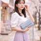 Stylish Women’s Fashion Crossbody Purse with Adjustable Strap, Front Flap Pocket And Multiple Compartments In Light Blue Color