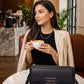 Stylish Women’s Fashion Crossbody Purse with Adjustable Strap, Front Flap Pocket And Multiple Compartment In elegant black colour
