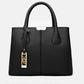 Stylish Large Capacity Women PU Leather F Plane Tote Shoulder Bag With Pendant Zaappy