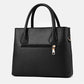 Stylish Large Capacity Women PU Leather F Plane Tote Shoulder Bag With Pendant Zaappy