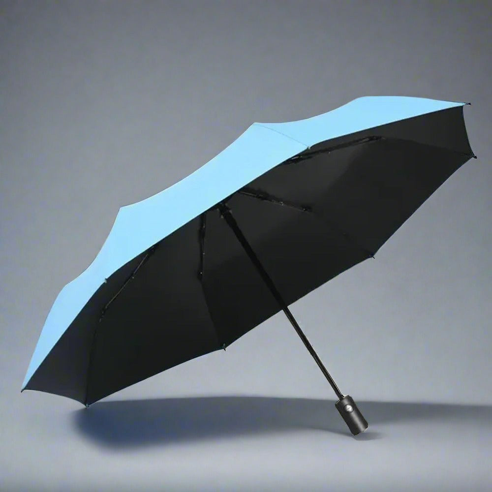 thumbnail image 2 of Automatic 3-Fold Compact Umbrella – Windproof, UV Protection – Unisex – Multiple Colors (Navy, Pink, Blue, Red, Black) 2 of 5