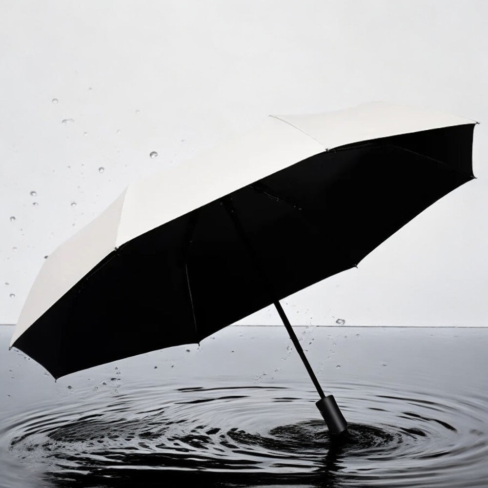 Fashion Portable 3-Folding Automatic Umbrella | Anti-UV Rain & Sun Parasol with Black Coating | Wind Resistant and Windproof | Luxury Design for Women & Men