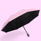 Fashion Portable 3-Folding Automatic Umbrella | Anti-UV Rain & Sun Parasol with Black Coating | Wind Resistant and Windproof | Luxury Design for Women & Men