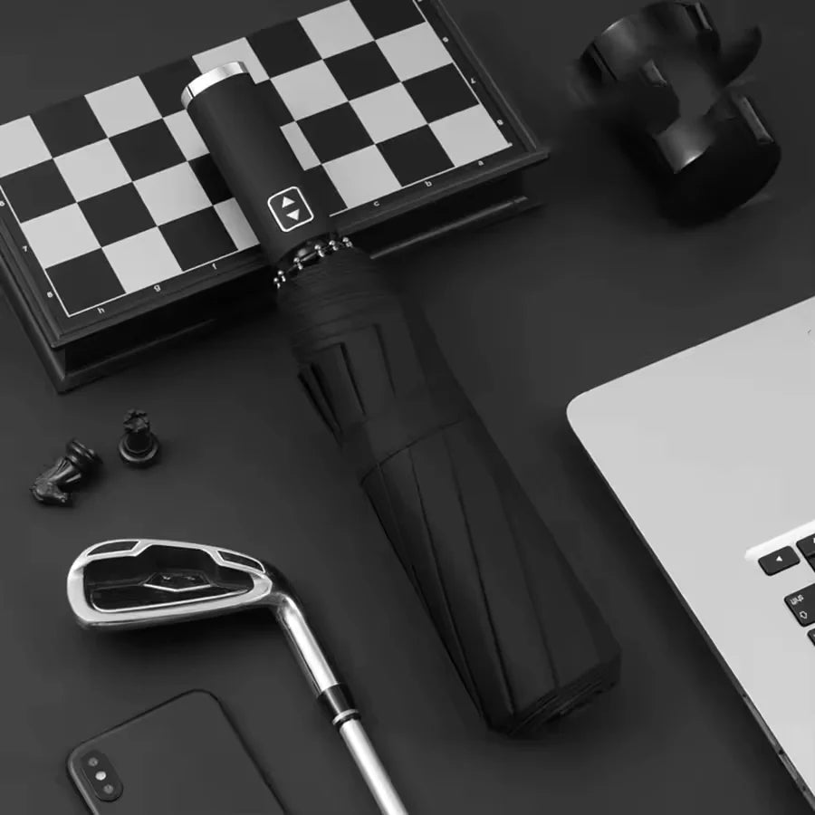 Fashion 3-Fold Automatic Open Close Windproof Umbrella | UV Protection Rain & Sun Travel Parasol