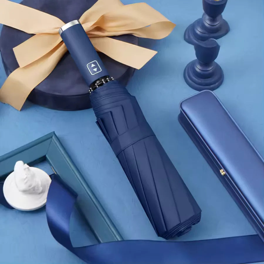 Fashion 3-Fold Automatic Open Close Windproof Umbrella | UV Protection Rain & Sun Travel Parasol