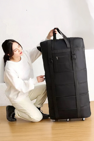 Foldable 5 Wheel Storage Bag | Wheeled Cargo Travel Bag with Smooth Wheels