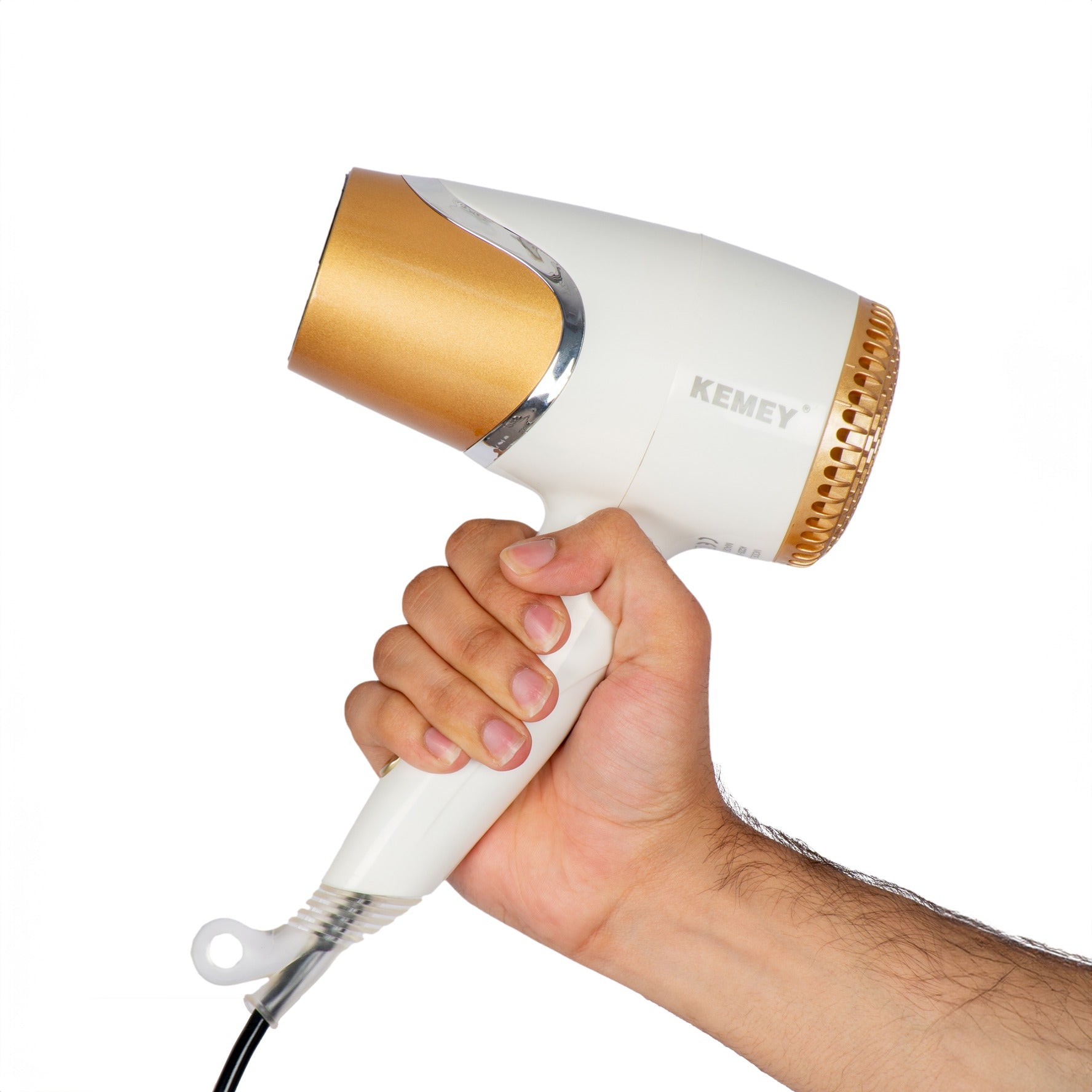 KEMEY KM-6832 Electric Foldable Travel Hair Dryer with 2 Speed Control