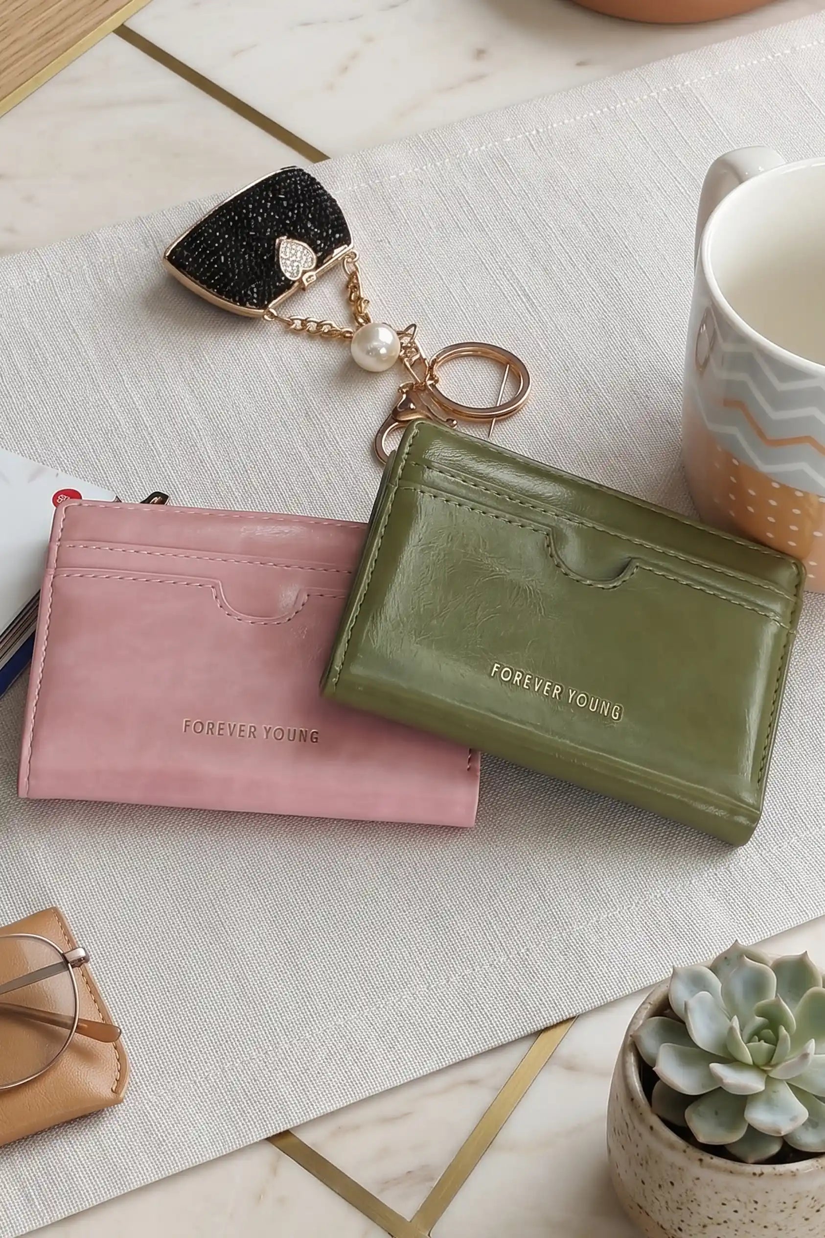 Forever Young 2 Fold Thin Wallet For Women | Card Holder Purse