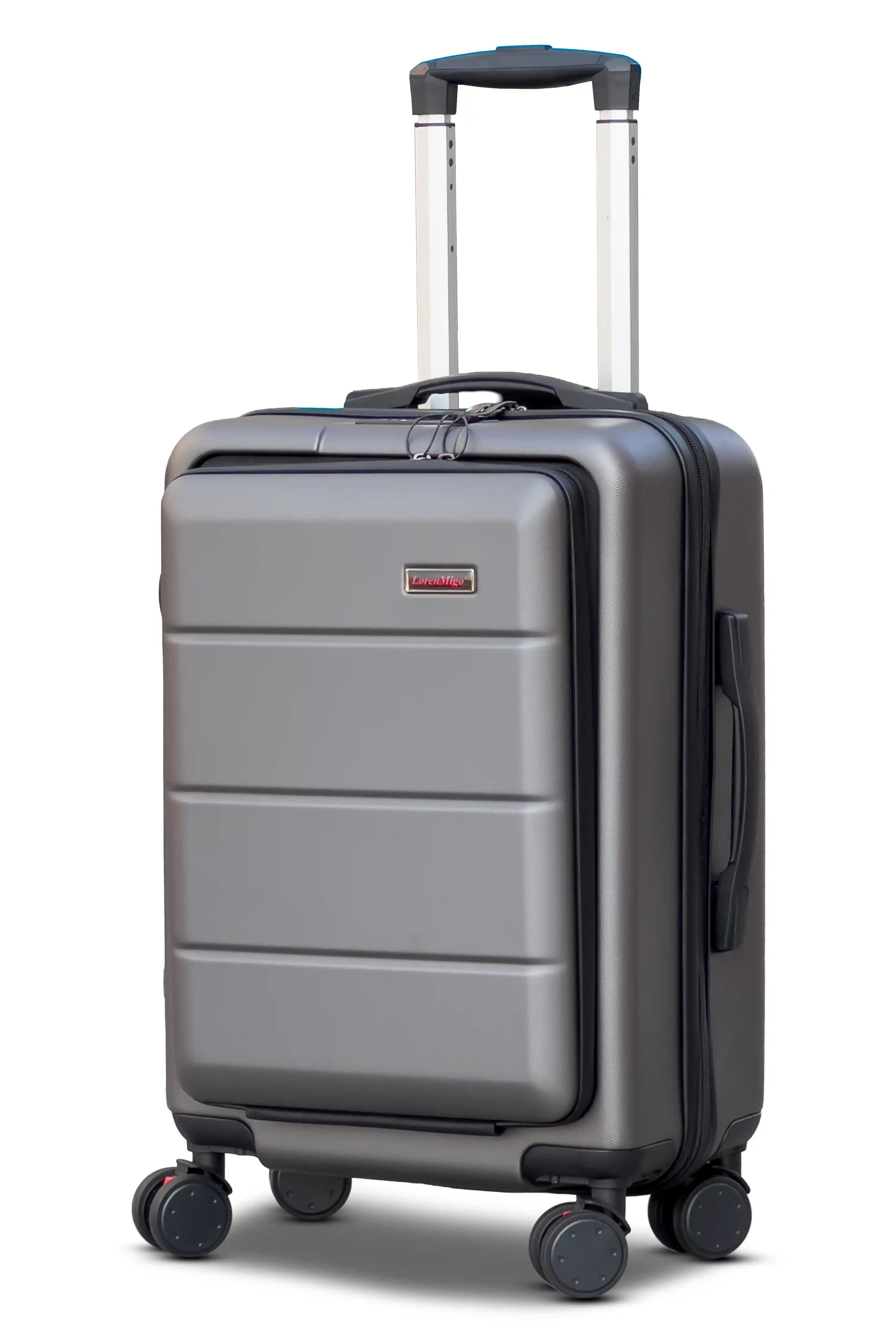 Front Opening ABS Business Airline Cabin Size Suitcase with Removable Spinner Wheels