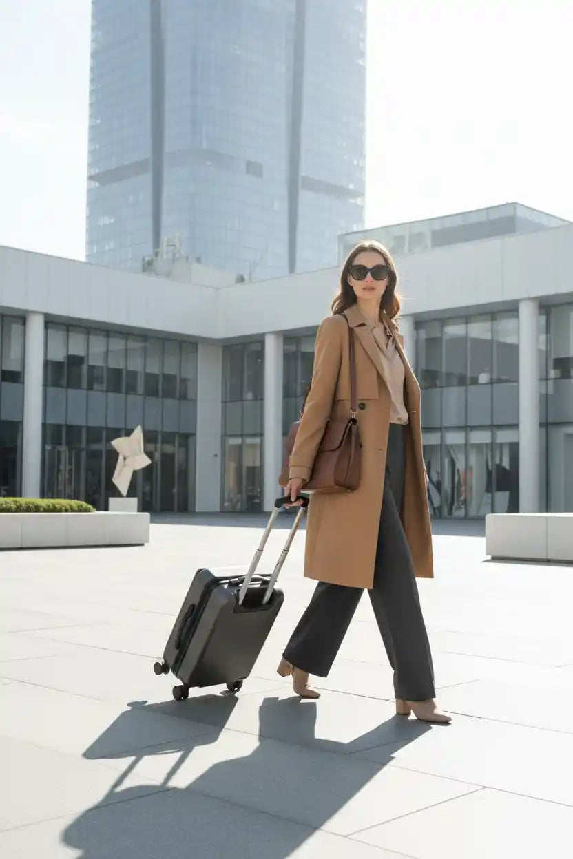 Front Opening ABS Business Airline Cabin Size Suitcase with Removable Spinner Wheels