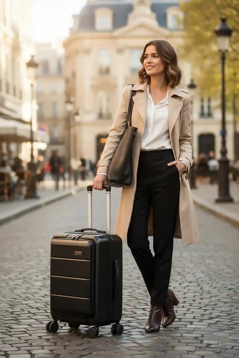 Front Opening ABS Business Airline Cabin Size Suitcase with Removable Spinner Wheels