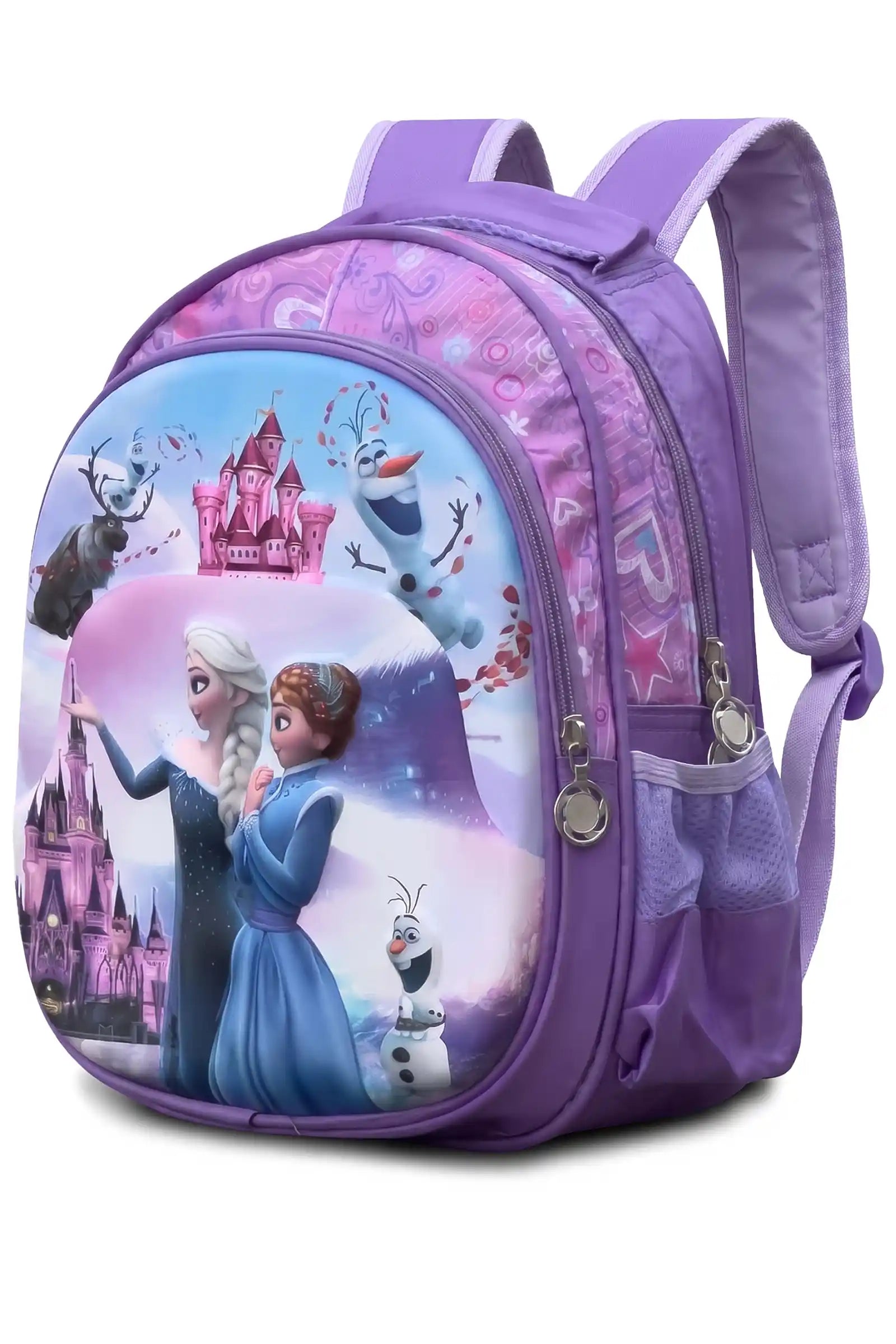 12 Inch Cute Cartoon Character Printed Lightweight School Bag, 4-7 Years With Adjustable Strap Buckle