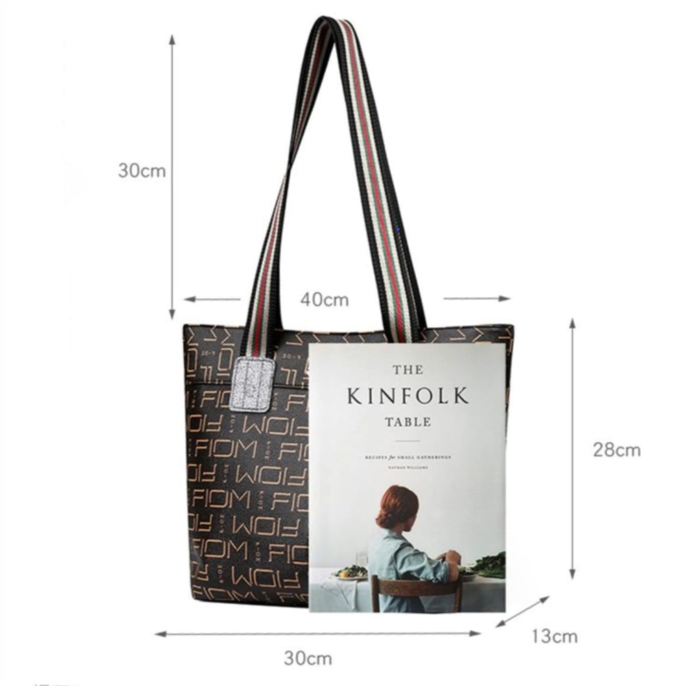 Stylish Printed Brown Colour GC Strap Bag For Women | Large Leather Hand Bag