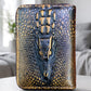 Genuine Leather Crocodile Pattern Men's Wallet | Bifold Zipper Card Holder Purse