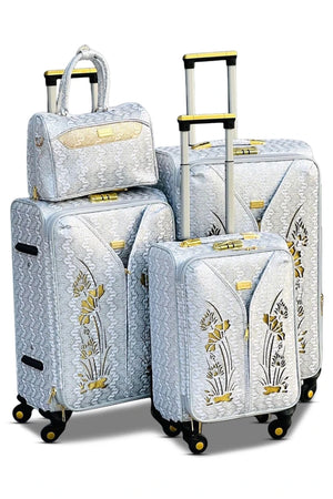 Glittering PU Luggage Bags With Spinner Wheels | 4 Piece Set 7