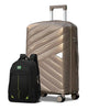 Medium Size 24 Inch Luggage Bag Unbreakable AquaLite Glossy PP | Backpack Combo