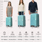 Medium Size 24 Inch Luggage Bag Unbreakable AquaLite Glossy PP Backpack Combo with its dimension
