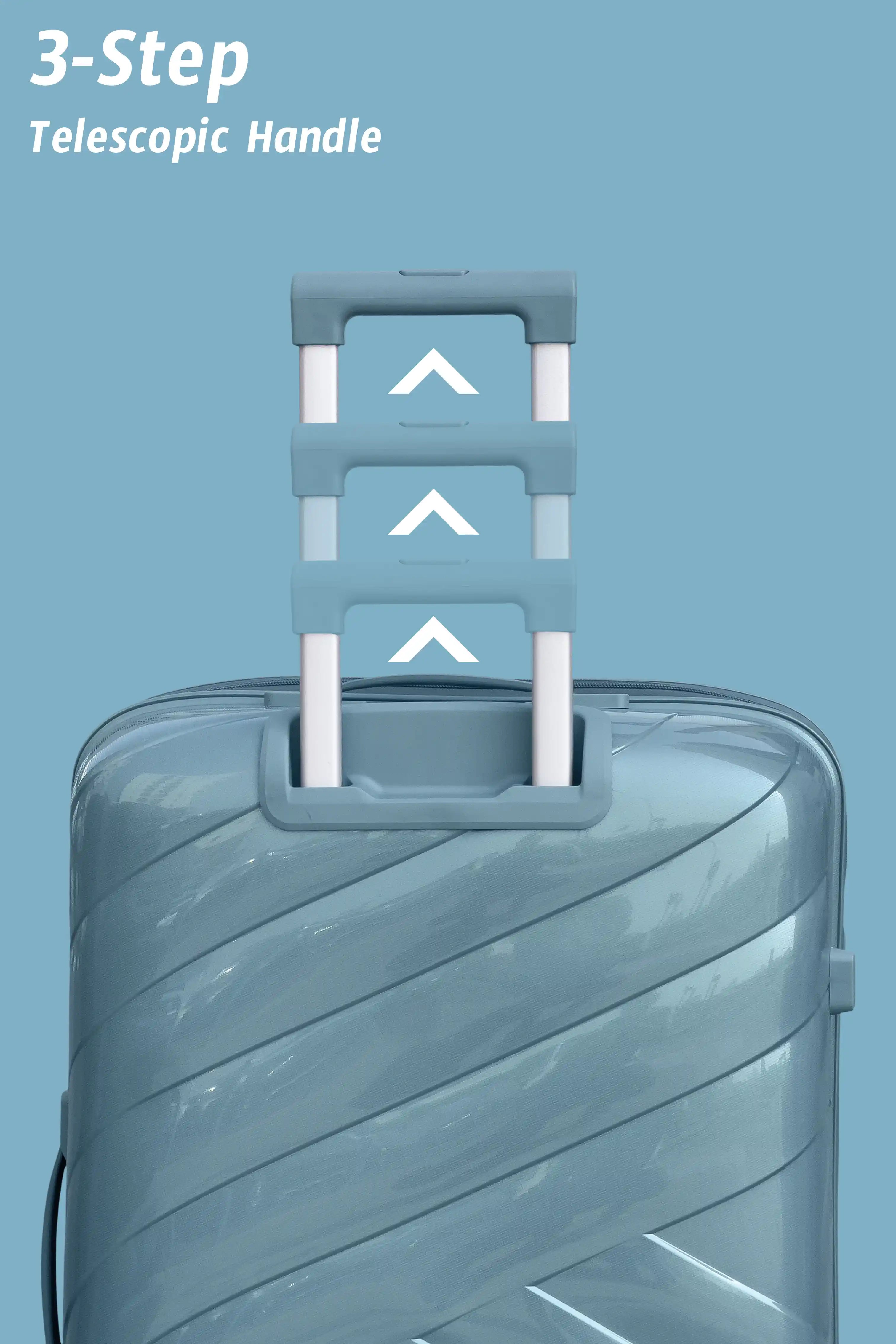 Medium Size 24 Inch Luggage Bag Unbreakable AquaLite Glossy PP | Backpack Combo