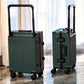 20 inch Green Aluminium Framed Spinner Hard Shell Without Zipper Carry On TSA Luggage