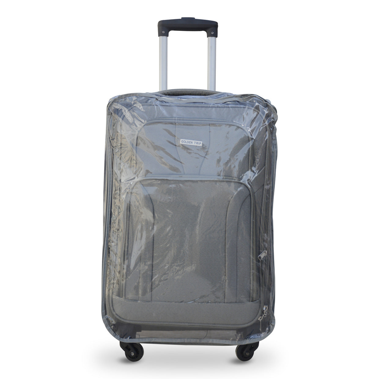 Soft Material 4 Wheel Premium Luggage Bag with Full Cover C1