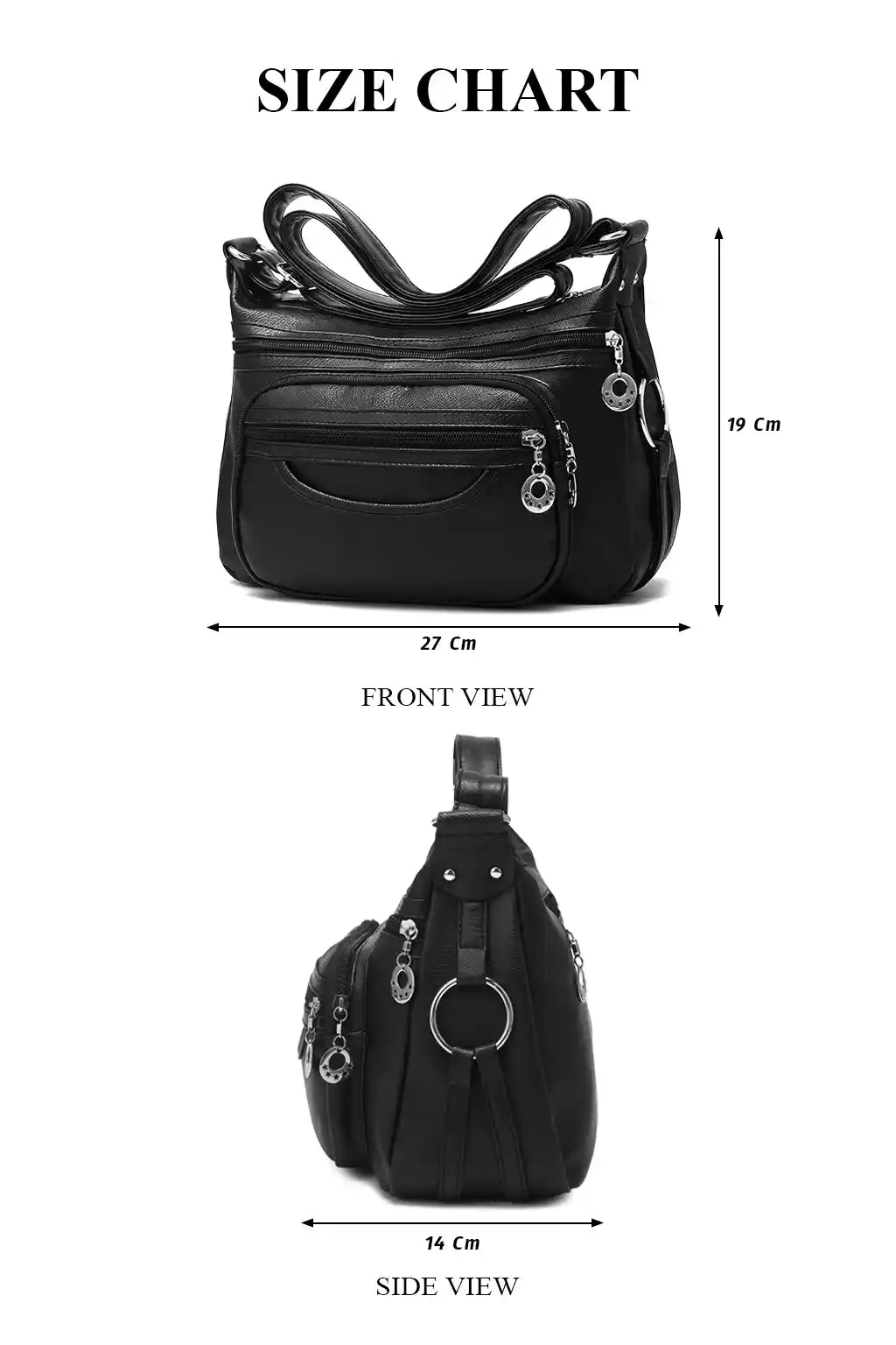 Multi Pockets Hobo Crossbody Bag For Women | Casual Waterproof Messenger Bag