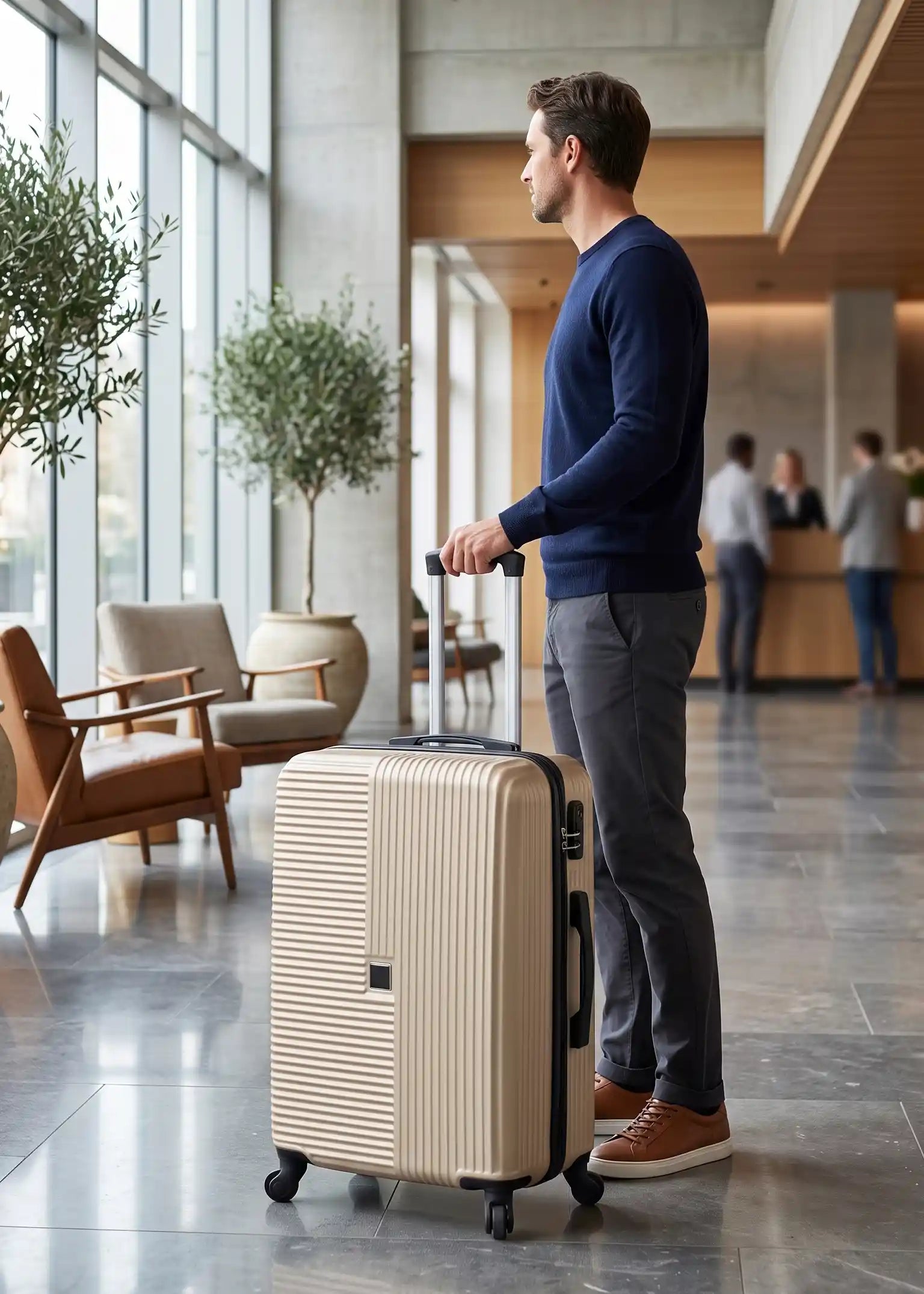 32 Inch Horizo Vertic ABS Lightweight Luggage Bag with Smooth Spinner Wheels