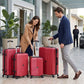 4 Piece set Horizo Vertic ABS Lightweight Luggage Bag with Smooth Spinner Wheels
