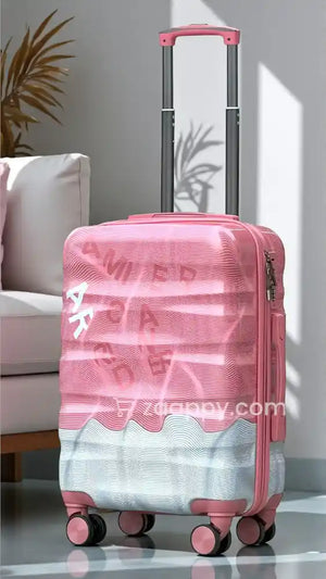 20 Inch Havana PC Beautiful Printed Lightweight Cabin Carry On Luggage with Double Spinner Wheels