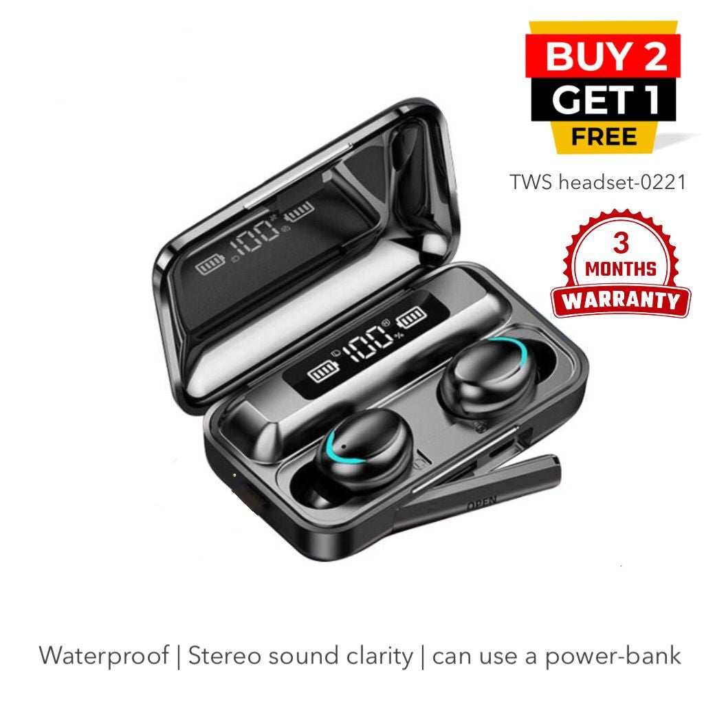 F9-8-TWS Wireless Rechargeable Bluetooth 5.0 Earbuds With Microphone Charging Box | Buy 2 Get 1 Free Zaappy