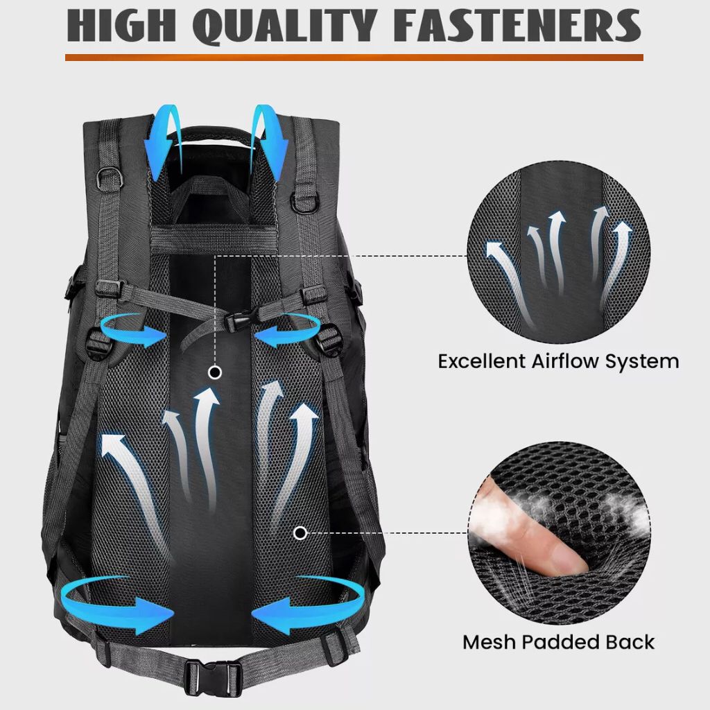 Multi Functional Waterproof Hiking Backpack | Rucksack Outdoor Travel Lightweight Daypack Zaappy