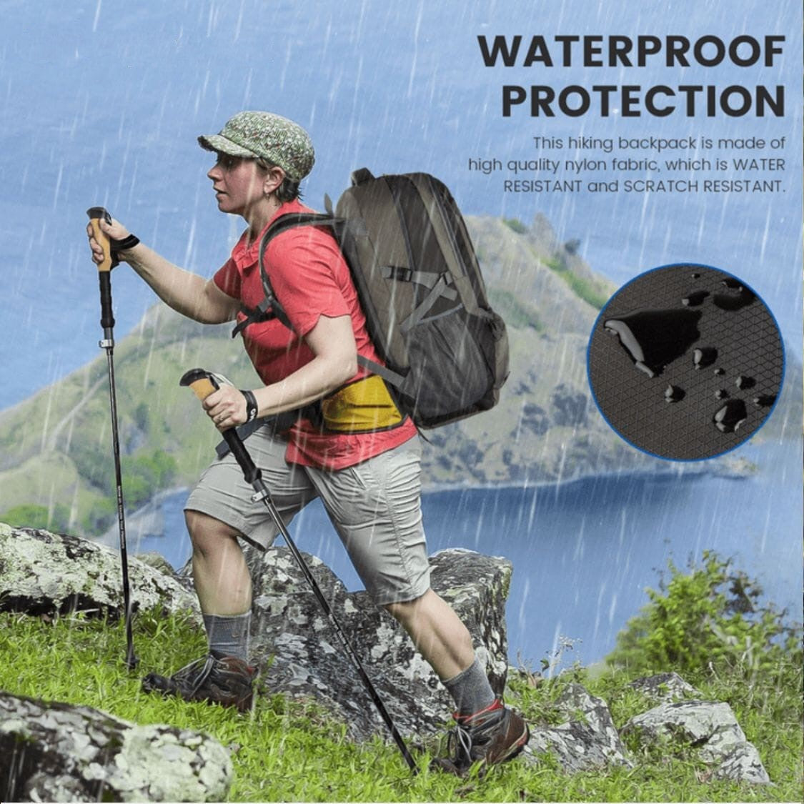 Multi Functional Waterproof Hiking Backpack | Rucksack Outdoor Travel Lightweight Daypack Zaappy