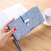Hollow Leaf Clutch Card Holder Purse For Women | Long Bifold Wallet With Multiple Card Slots