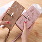 Hollow Leaf Clutch Card Holder Purse For Women | Long Bifold Wallet With Multiple Card Slots