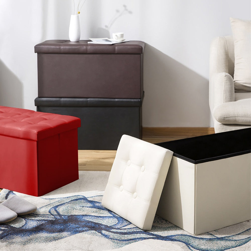 Home Organization Sofa cum Stool | Ottoman Fabric and Durable Sofa | 76x38x38 Cm