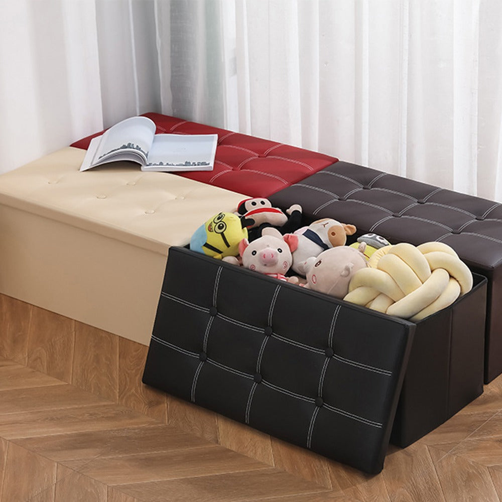 Home Organization Sofa cum Stool | Ottoman Fabric and Durable Sofa | 76x38x38 Cm