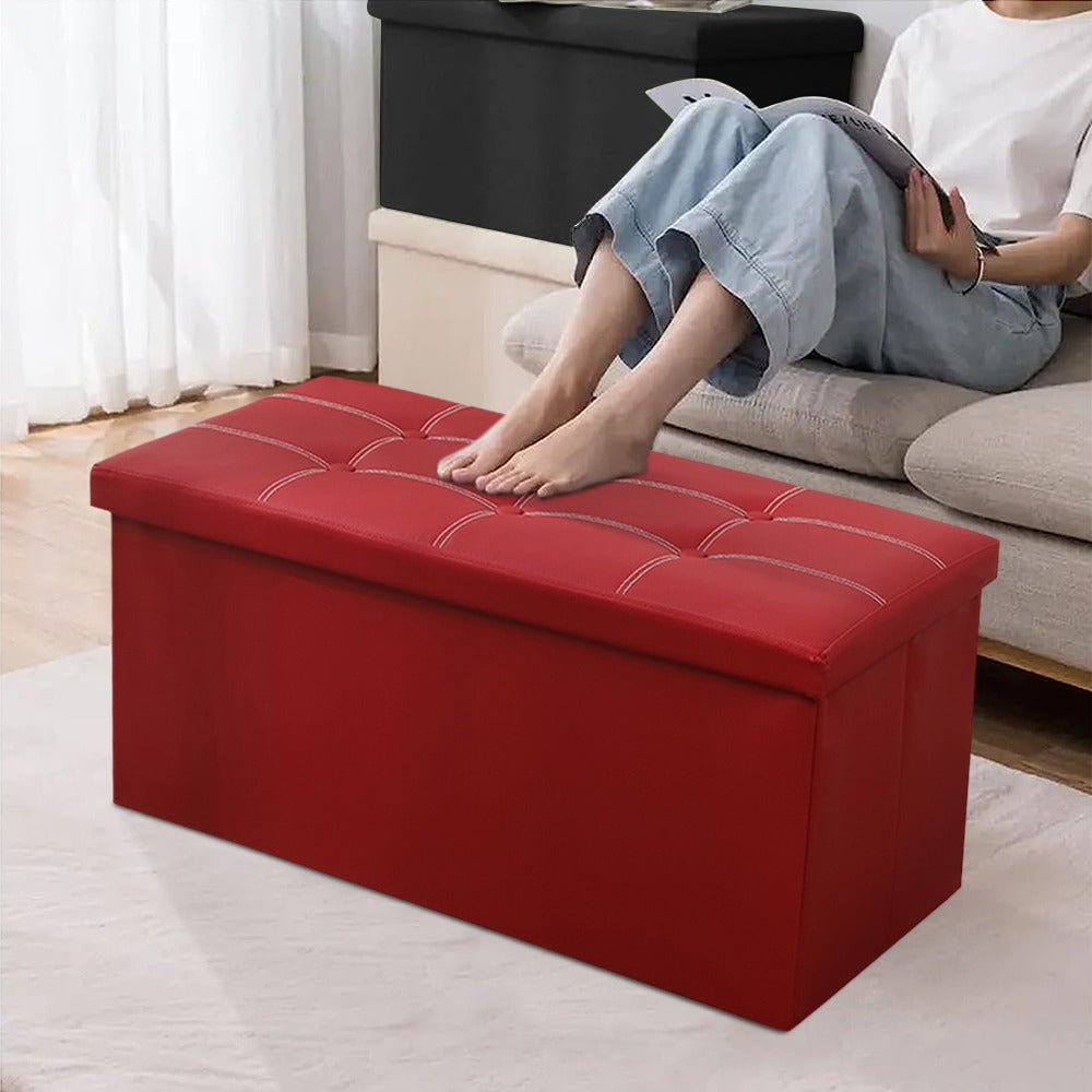 Home Organization Sofa cum Stool | Ottoman Fabric and Durable Sofa | 76x38x38 Cm