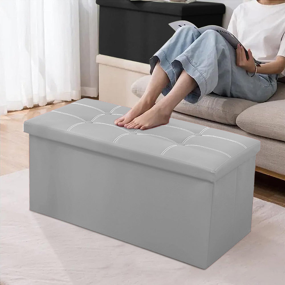 Home Organization Sofa cum Stool | Ottoman Fabric and Durable Sofa | 76x38x38 Cm