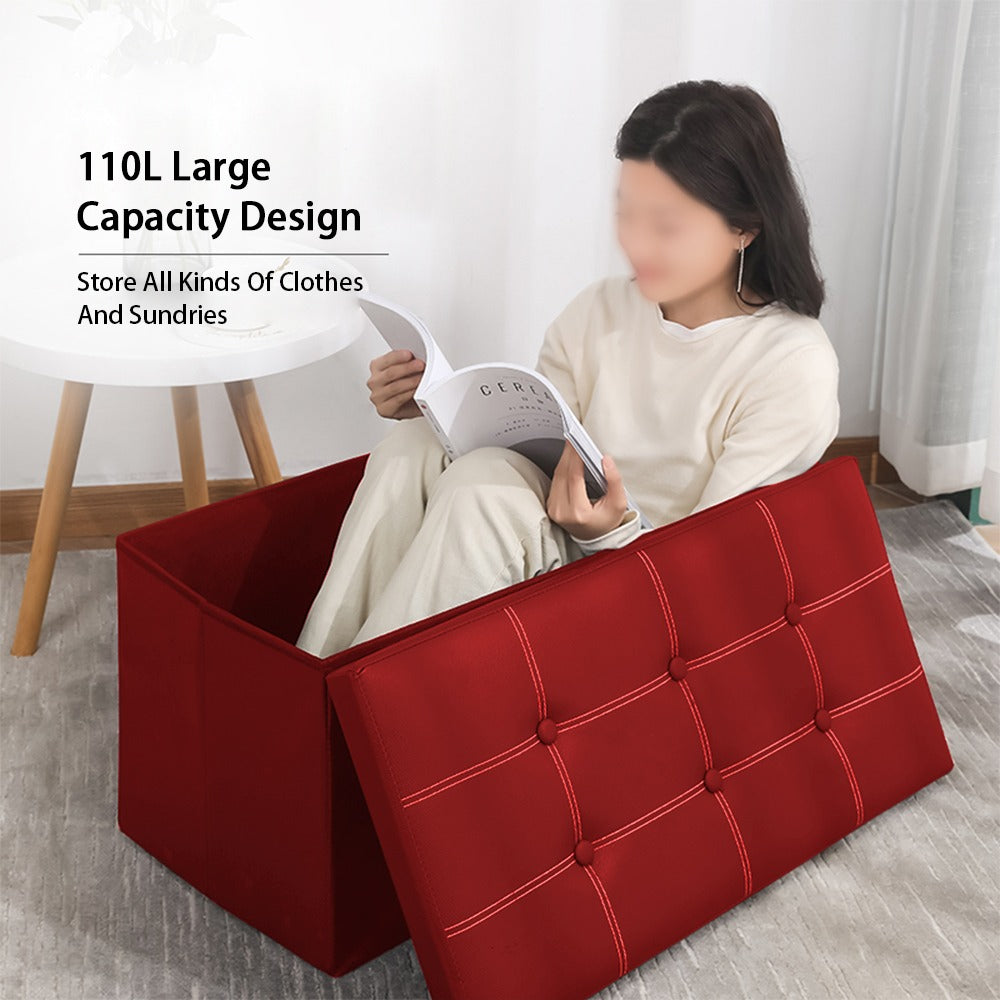 Home Organization Sofa cum Stool | Ottoman Fabric and Durable Sofa | 76x38x38 Cm