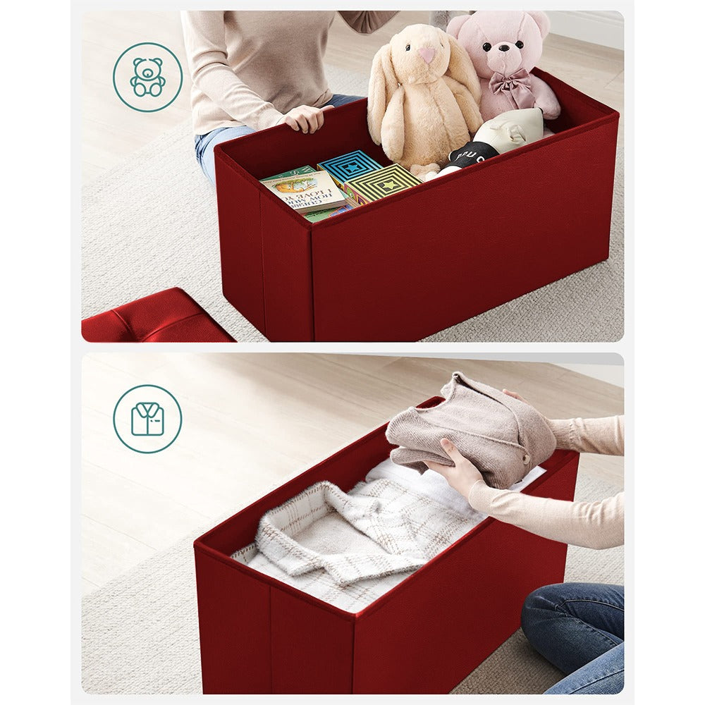 Home Organization Sofa cum Stool | Ottoman Fabric and Durable Sofa | 76x38x38 Cm