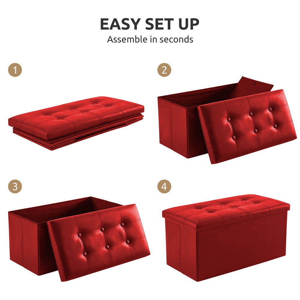 Home Organization Sofa cum Stool | Ottoman Fabric and Durable Sofa | 76x38x38 Cm
