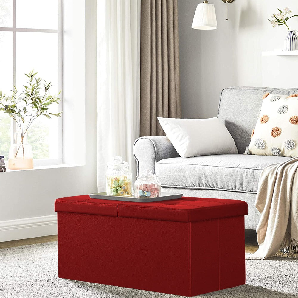 Home Organization Sofa cum Stool | Ottoman Fabric and Durable Sofa | 76x38x38 Cm