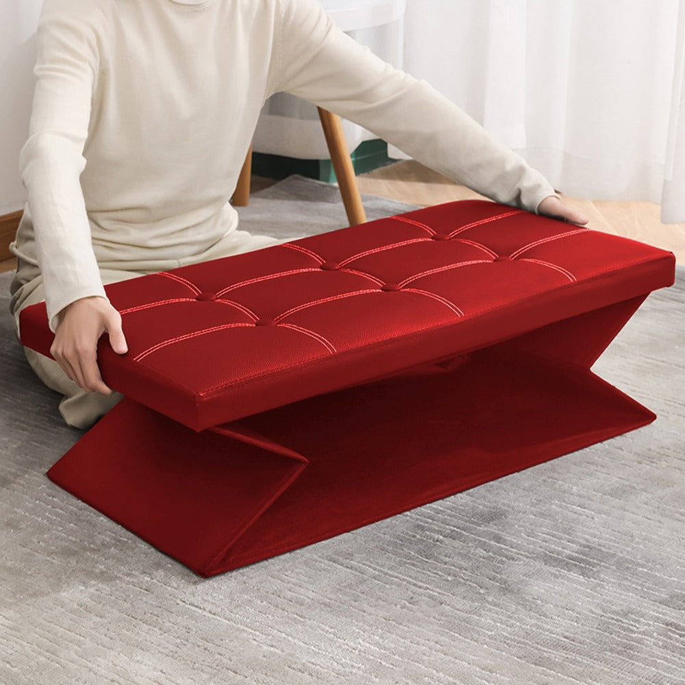 Home Organization Sofa cum Stool | Ottoman Fabric and Durable Sofa | 76x38x38 Cm