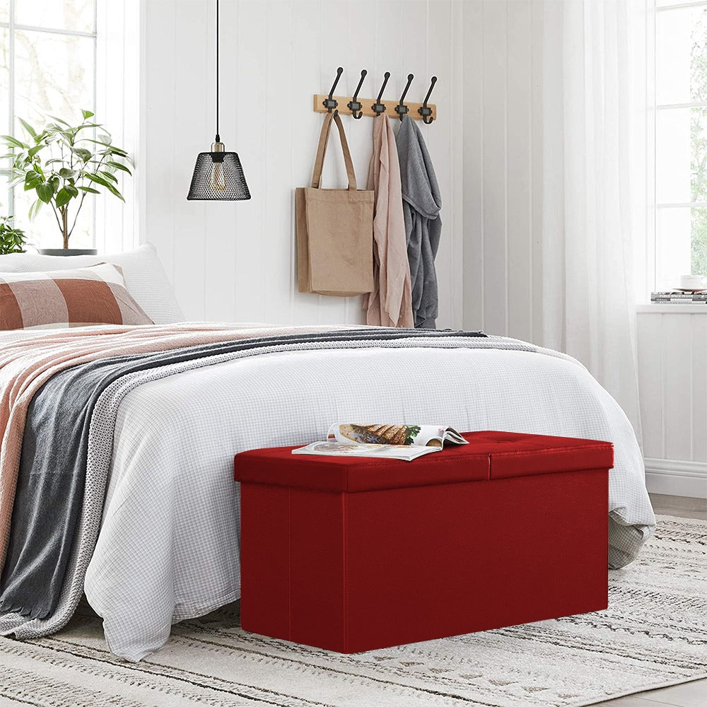 Home Organization Sofa cum Stool | Ottoman Fabric and Durable Sofa | 76x38x38 Cm