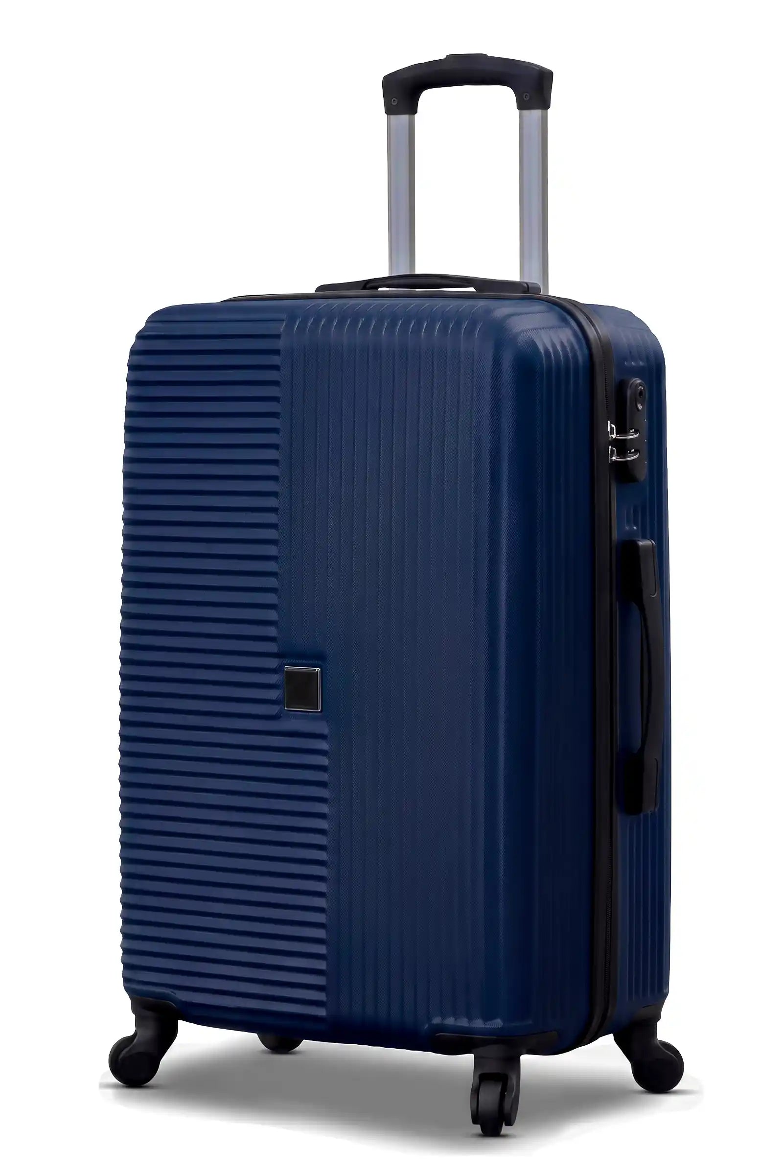 24 Inch Medium Checked In Horizo Vertic ABS Lightweight Luggage Bag with Smooth Spinner Wheels