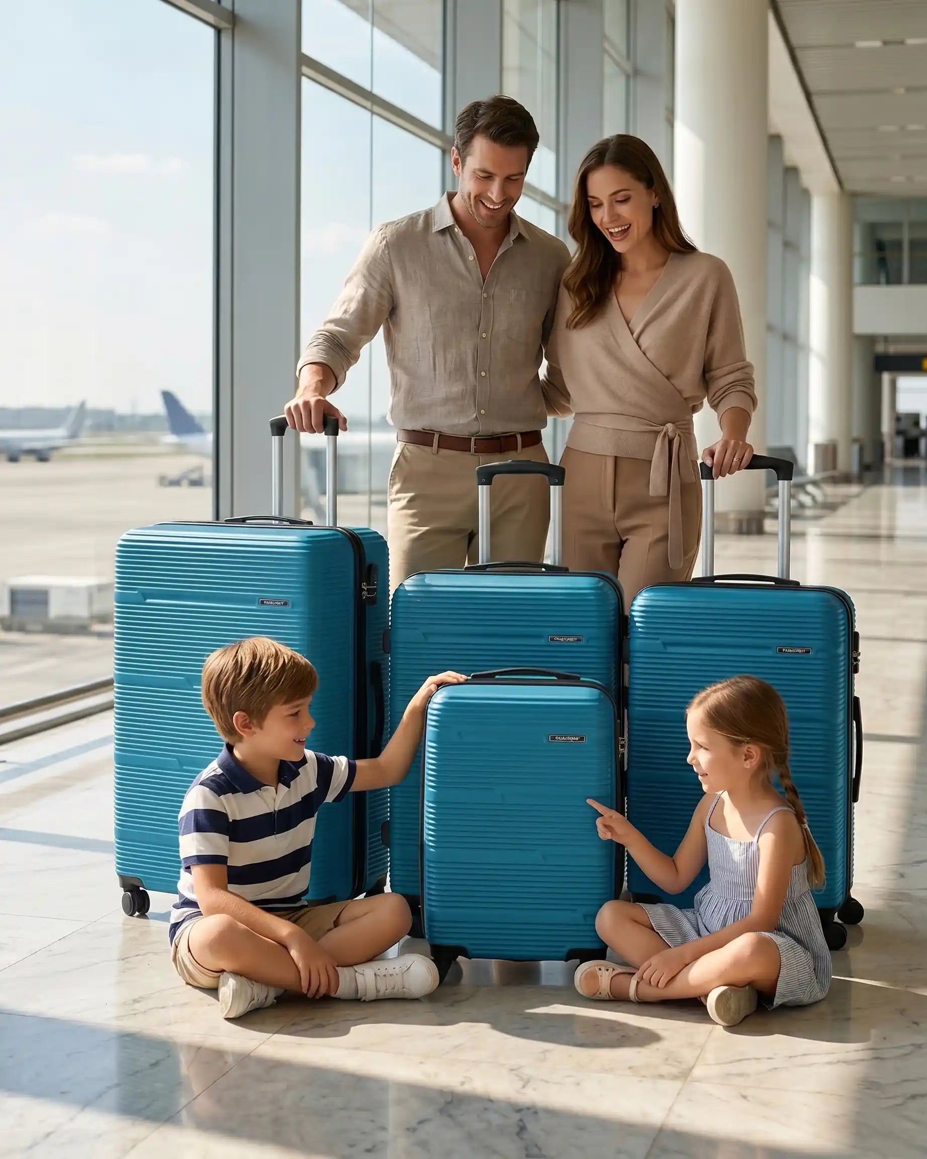 Horizon Line ABS Lightweight Luggage Bags with Double Spinner Wheels | 20, 24, 28, 32 Inches