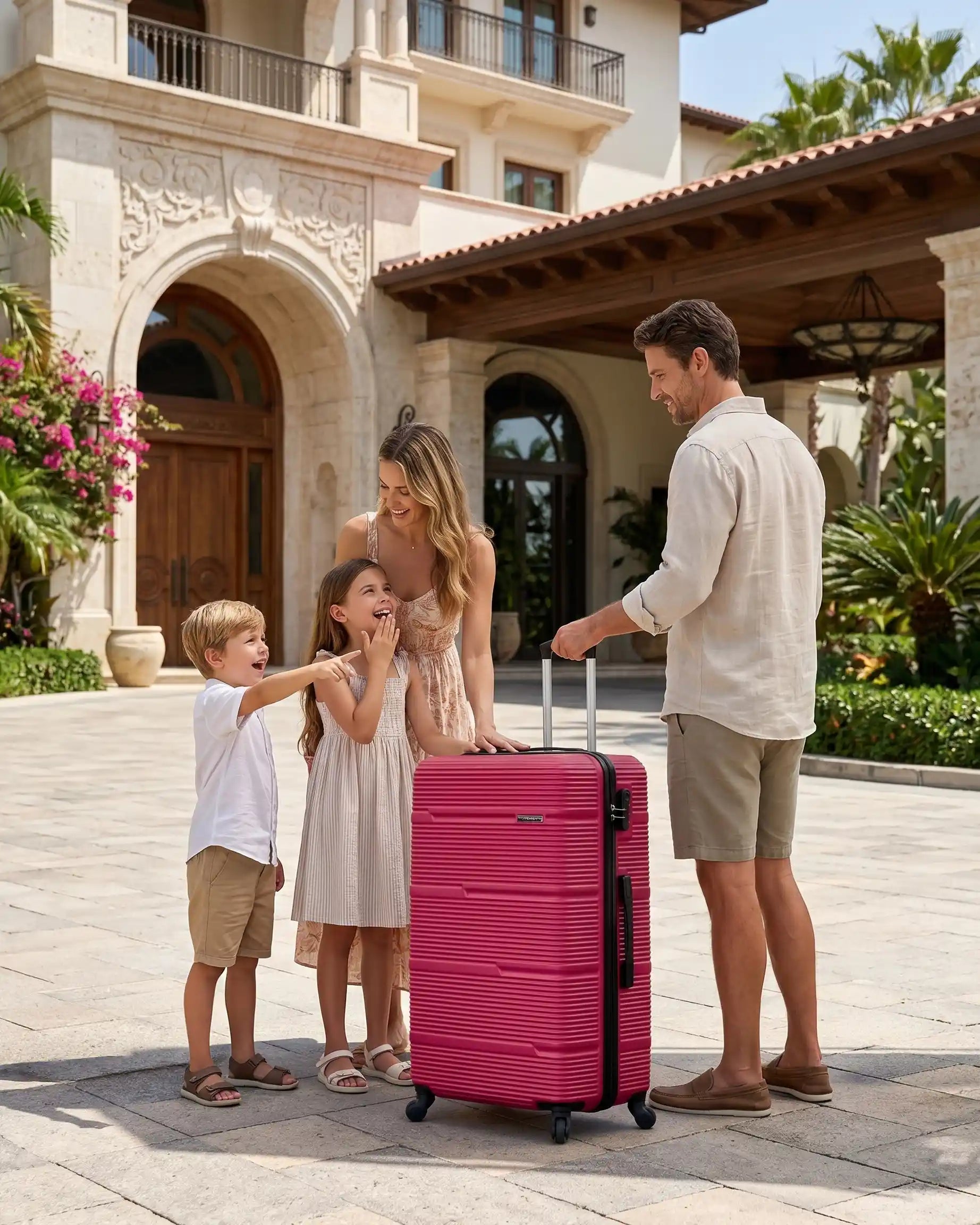 Horizon Line ABS Lightweight Luggage Bags with Double Spinner Wheels | 20, 24, 28, 32 Inches