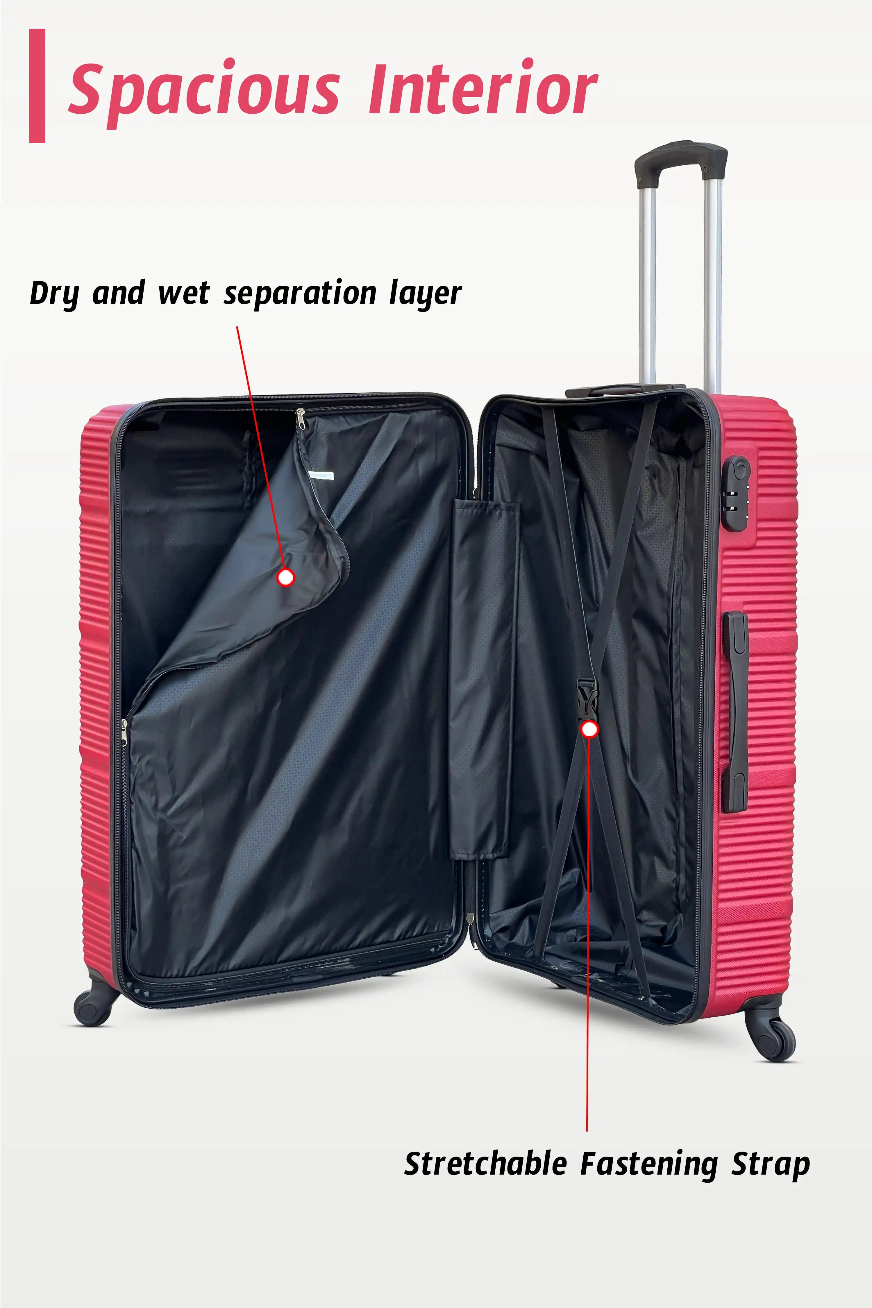 Horizon Line ABS Lightweight Luggage Bags with Double Spinner Wheels | 20, 24, 28, 32 Inches